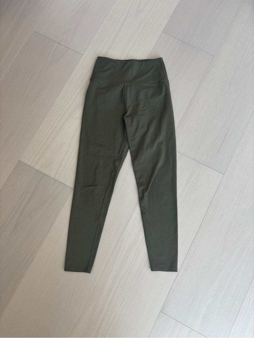Sage Olive Green High-Waist Kids Leggings